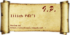 Illich Pál névjegykártya